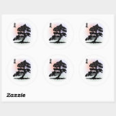 Sticker Rond bonsai 01 (Feuille)