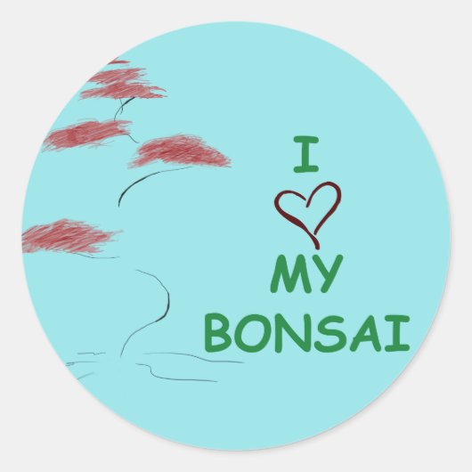 Sticker Rond Bonsai amour (Devant)