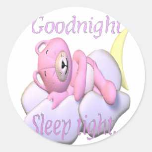 Sticker Rond bonsoir.ours