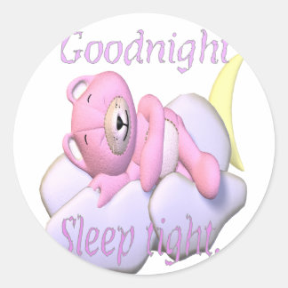 Sticker Rond bonsoir.ours