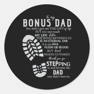 Sticker Rond Bonus de beau-père Fête des pères de la part du be