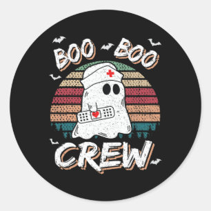 Sticker Rond Boo Boo Crew Funny Ghost Ems Emt Parade Nurse H