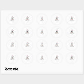 Sticker Rond BOO CREW Ghost Nurse Funny Halloween Essentiel (Feuille)
