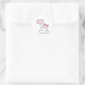 Sticker Rond Boo ! Cute Boo Minimal Clean (Sac)