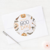 Sticker Rond Boo Day Spooky Halloween Birthday (Enveloppe)