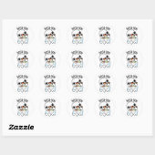 Sticker Rond Boo-don Funny Ghost Udon Pun (Feuille)