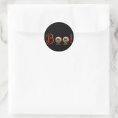 Sticker Rond Boo Eyed Vert ! Halloween (Sac)