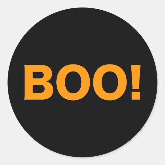 Sticker Rond BOO ! Halloween (Devant)
