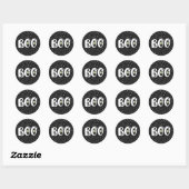 Sticker Rond Boo Halloween (Feuille)
