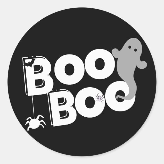 Sticker Rond Boo Halloween (Devant)