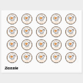 Sticker Rond BOO Halloween Treat Citrouille round (Feuille)
