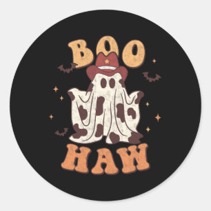 Sticker Rond Boo Halloween Tri Ou Traiter Saison Éffrayante Gho