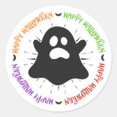 Sticker Rond Boo!! Happy Halloween!! (Devant)
