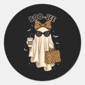 Sticker Rond Boo Jee Boujee Ghost Halloween October Vibes Soky (Devant)