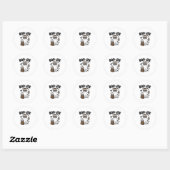 Sticker Rond BOO-JEE Ghost – Stylish Halloween Diva Design (Feuille)
