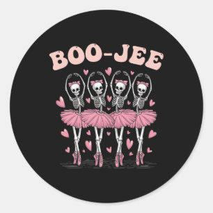 Sticker Rond Boo-jee Halloween Ballet Danse Fantôme Tutu Éffray