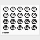 Sticker Rond Boo-lean Funny Computer Ghost Boolean Pun Dark BG (Feuille)