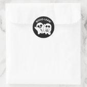 Sticker Rond Boo-lean Funny Computer Ghost Boolean Pun Dark BG (Sac)