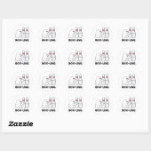 Sticker Rond Boo-ling Funny Halloween Bowling Ghost Pun (Feuille)