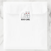 Sticker Rond Boo-ling Funny Halloween Bowling Ghost Pun (Sac)