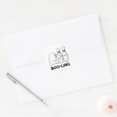 Sticker Rond Boo-ling Funny Halloween Bowling Ghost Pun (Enveloppe)