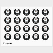 Sticker Rond Boo-mer Funny Moyen Age Ghost Pun Dark BG (Feuille)