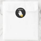 Sticker Rond Boo-nana Funny Ghost Banana Pun Dark BG (Sac)
