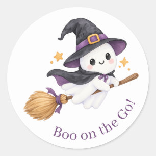 Sticker Rond Boo on the Go Mignons Enfants Fantôme Sorcière H