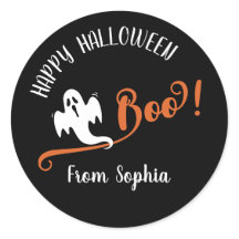 Boo Petit Fantôme Joyeux Halloween Noir