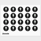 Sticker Rond Boo the Ghost (Feuille)