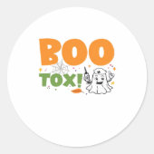 Sticker Rond BOO Tox Injecteur Injecteur Remplissant Botox Dysp (Devant)