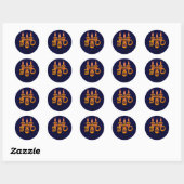 Sticker Rond Boo ! Trois Jolies Ghosties (Feuille)