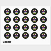 Sticker Rond Boo-y Or Ghoul Daddy Loves You Boo Halloween Baby (Feuille)