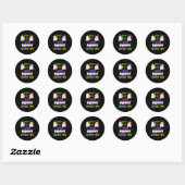 Sticker Rond Boo-y Or Ghoul Mommy Loves You Boo Halloween Baby (Feuille)