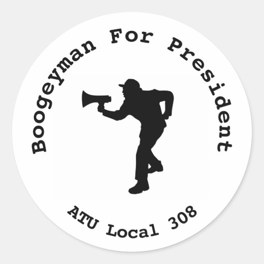 Sticker Rond Boogeyman Pour Le Président Local 308 (Devant)