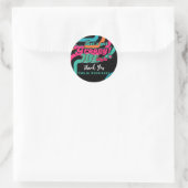 Sticker Rond Boogie d'anniversaire Retro Disco sur mesure 70's  (Sac)