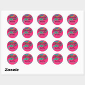 Sticker Rond Boogie d'anniversaire Retro Disco sur mesure 70's (Feuille)