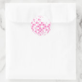 Sticker Rond Boogie Disco Rose Clair (Sac)