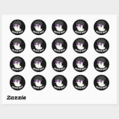 Sticker Rond Boogie Night Funny Halloween Ghost Pun Dark BG (Feuille)