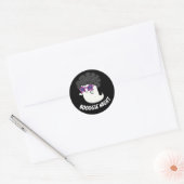 Sticker Rond Boogie Night Funny Halloween Ghost Pun Dark BG (Enveloppe)