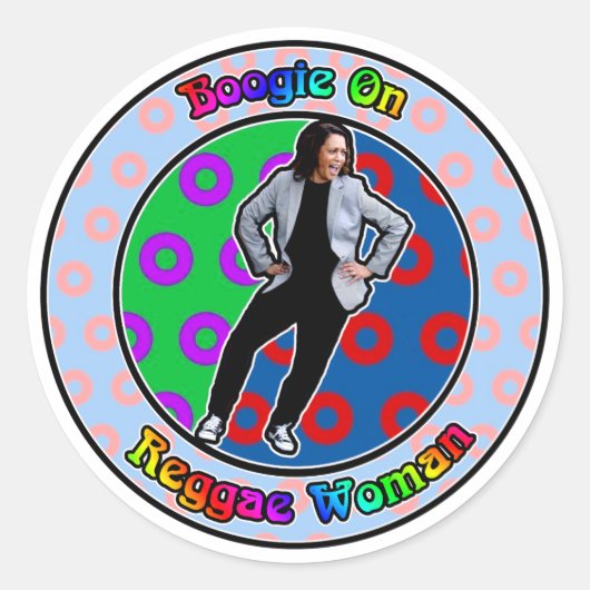 Sticker Rond Boogie sur Kamala (Devant)