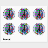 Sticker Rond Boogie sur Kamala (Feuille)