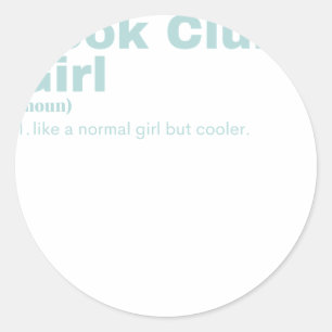 Sticker Rond Book Club Girl - Book Club