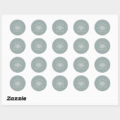 Sticker Rond Book Club Name Personalized  (Feuille)