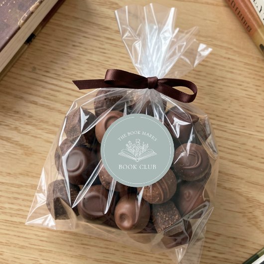 Sticker Rond Book Club Name Personalized 