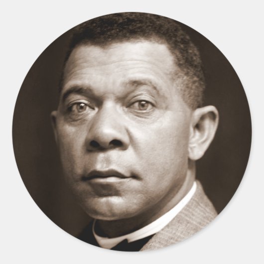 Sticker Rond Booker Washington : African American Educator (Devant)