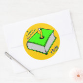 Sticker Rond Bookworm 1st Grader - I love School (Enveloppe)