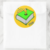 Sticker Rond Bookworm 1st Grader - I love School (Sac)