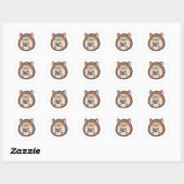 Sticker Rond Bookworm Hedgehog (Feuille)
