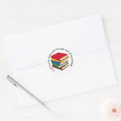 Sticker Rond BOOKWORM Love Reading Customable Scripture (Enveloppe)
